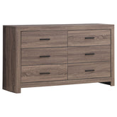 Orleans Furniture - Coaster - Brantford 6-drawer Dresser Barrel Oak - 207043